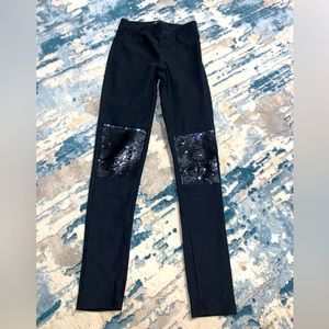 Black legging with sparkly patches